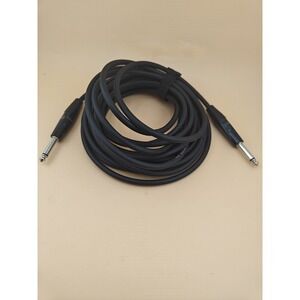 20ft Guitar Cable 1/4 Inch Male to Male Straight Instrument Amp Cord Black